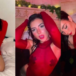 Andrea Botez Nipple Pasties pasa Video de atuendo sexy