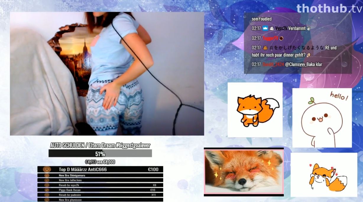 Clumsyyy Baka azotando su trasero Sexy Twitch Streamer